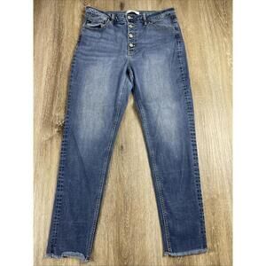 Kancan High Rise Button Fly Jeans Women's 15 / 31 Fade Tapered